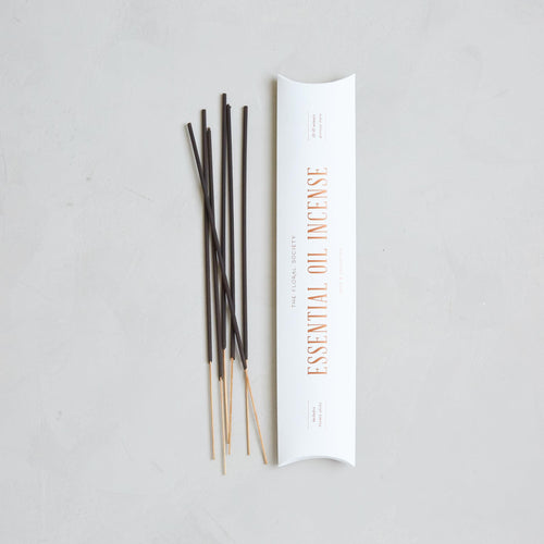 A simple ritual to usher in aura and mood, reset your environment, or inspire a meditative moment. Our bespoke incense is handcrafted in Connecticut with 100% therapeutic grade essential oils.  Each package includes 20 11” punk wood sticks, each with a 45-minute burn time. Crafted to fit a standard incense holder.