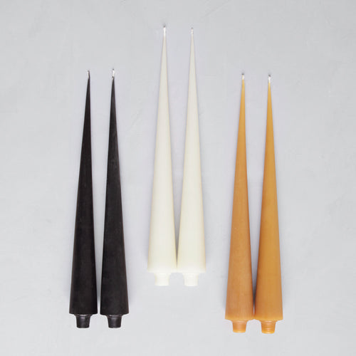 14" Beeswax Cone Tapers