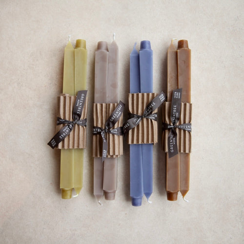 12" Beeswax Square Tapers