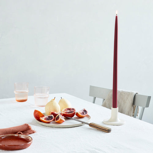 18 inch Taper Candle _Garnet Red