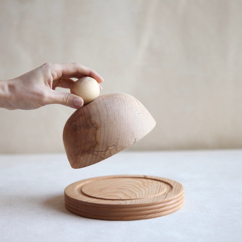 Wooden Butter Cloche & Dish