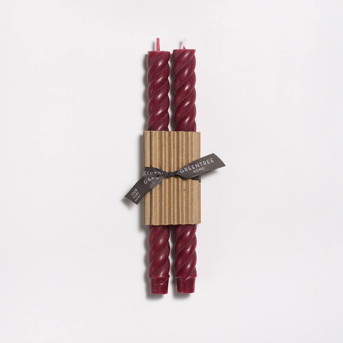 10" Beeswax Rope Taper Candles