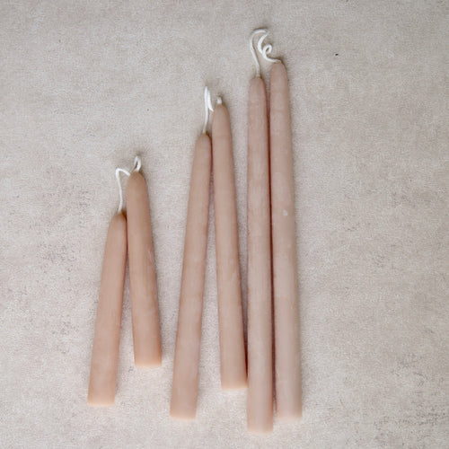 6" Beeswax Dipped Taper Candles