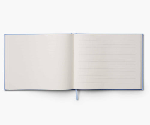 Hydrangea Embroidered Fabric Guest Book