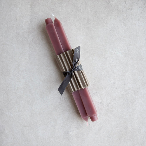 12" Beeswax Square Tapers