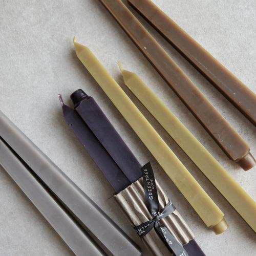 12" Beeswax Square Tapers