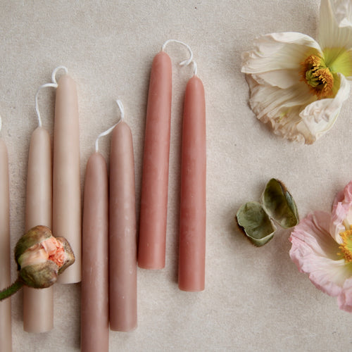 6" Beeswax Dipped Taper Candles