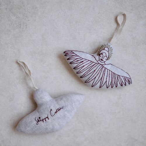 Angel Hand Embroidered Ornament_Skippy Cotton
