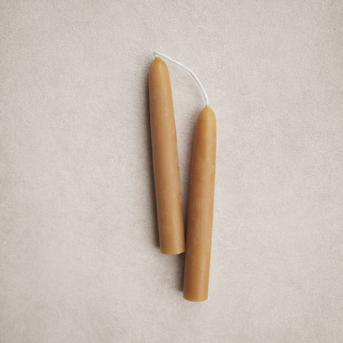 6" Beeswax Dipped Taper Candles