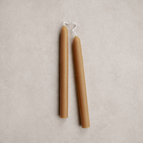 9" Beeswax Dipped Taper Candles