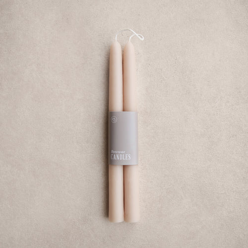 9" Beeswax Dipped Taper Candles
