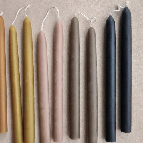 9" Beeswax Dipped Taper Candles