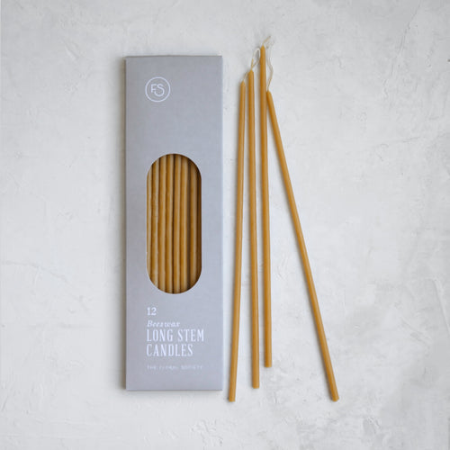 Beeswax Dipped Long Stem Candles