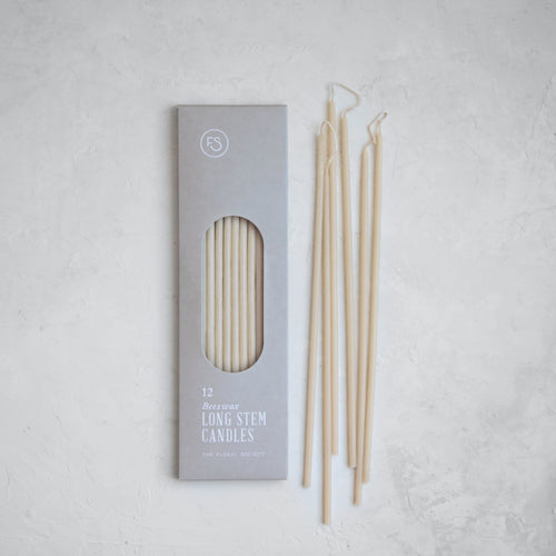 Beeswax Dipped Long Stem Candles