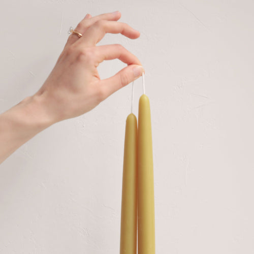 Beeswax 9inchTapers_Olive