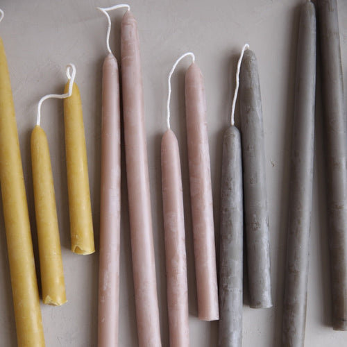 Beeswax Hand Dipped Taper Candles 