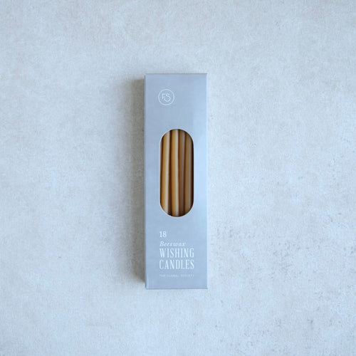 Beeswax Wishing Candles Dipped Ochre