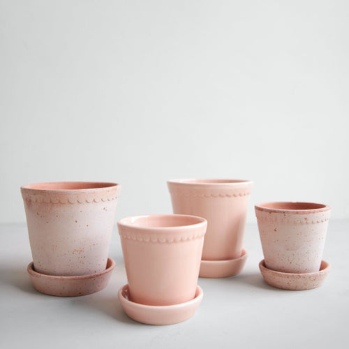 plant pots with saucer Helena Planter & Saucer Tall