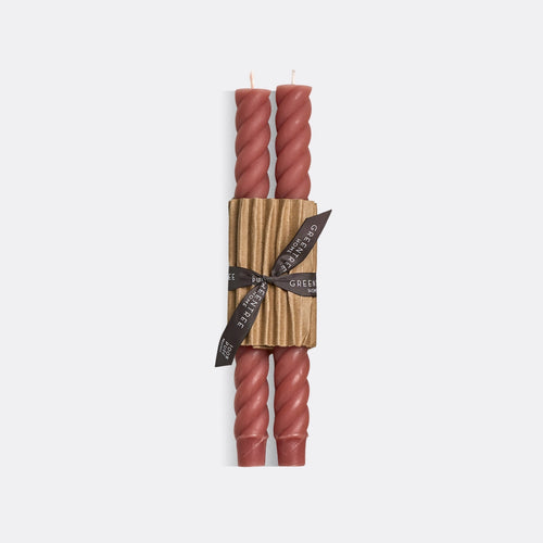 10" Beeswax Rope Taper Candles