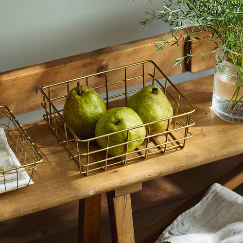Brass Wire Pantry Basket