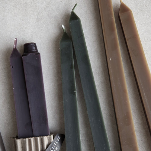 12" Beeswax Square Tapers