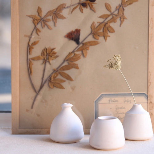 No 1. Mini Bud Vases, White (Set of 5)