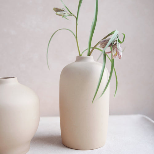 CeramicBlossomBudVase_Sand_Tan_Tall