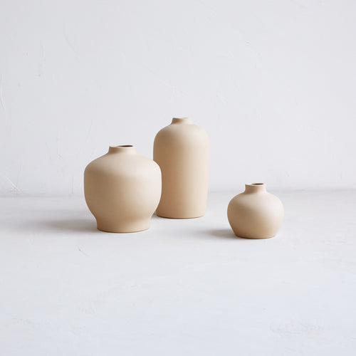 Ceramic Blossom Vase, Sand
