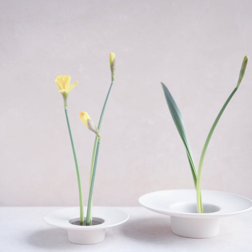 Ceramic Ikebana Vase White Ceramic