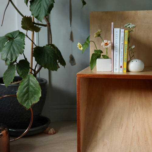 Ceramic Round Flower Frog Vase_The Floral Society_Bookend_Ikebana