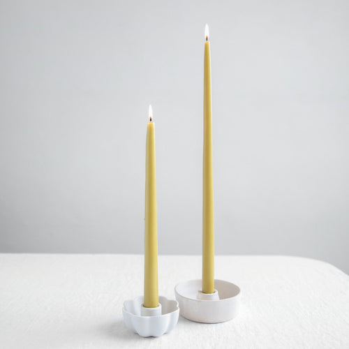 Citrine dipped taper candles