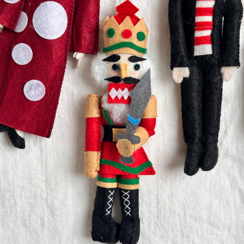 Felt Ornaments Nutcracker