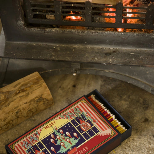 Giant Christmas Matches Fireplace