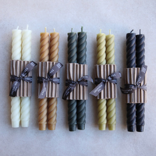 Greentree Beeswax Rope Candles 10in