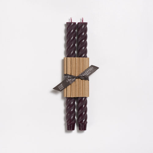 10" Beeswax Rope Taper Candles