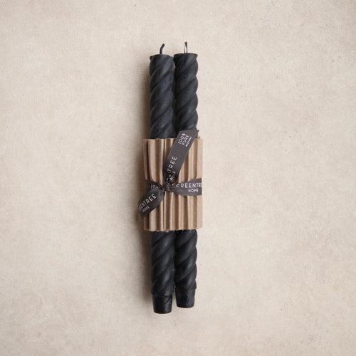 Greentree  Beeswax Twisted Candles_Black