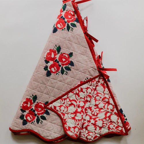 Christmas Tree Skirts Hand Block Printed