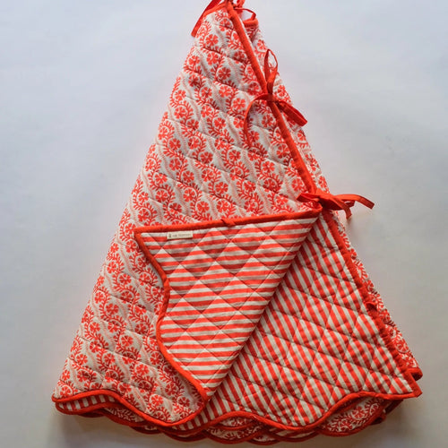 Christmas Tree Skirts Hand Block Printed