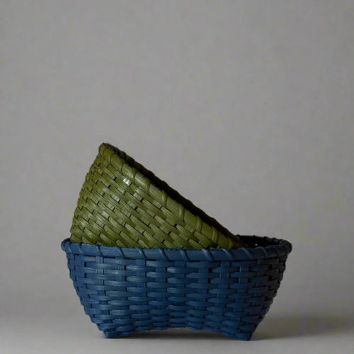 Handmade Love Basket Lacquered, Blueberry