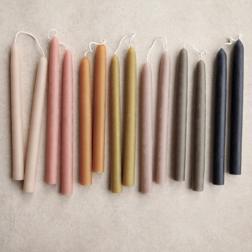 Handmade_100_Beeswax_9" Dipped_Taper_Candles_The_Floral_Society 