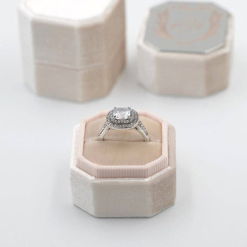 Handmade Velvet Ringbox Parchment