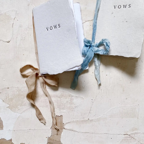 Handmade_Vow_Book_Blue_Ribbon. Something Blue Wedding