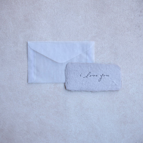 I love you letterpress note