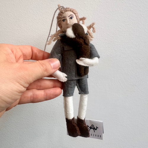 Jane Goodall Felt Ornament