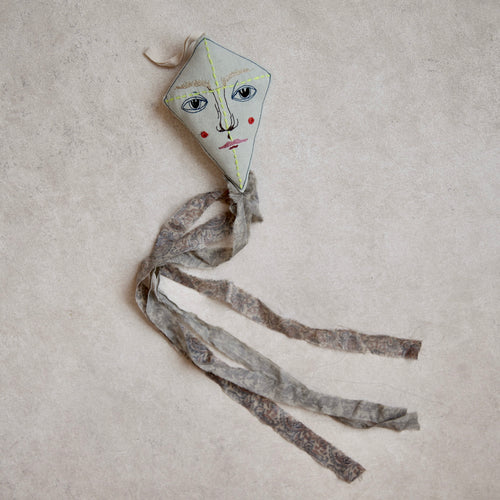 Kite Face Hand Embroidered Ornament_Wall Hanging_Skippy Cotton