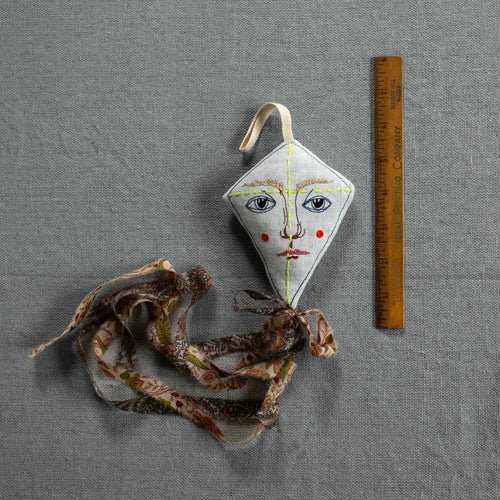 Kite Face Hand Embroidered Ornament_Wall Hanging_Skippy Cotton