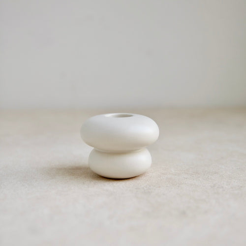 Petite_Ceramic_Taper_Holders_White_Pebble_Wedding Wholesale 