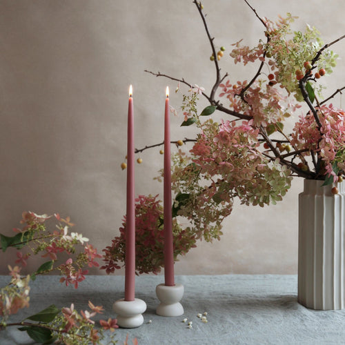 Petite Taper Holders_White Ceramic