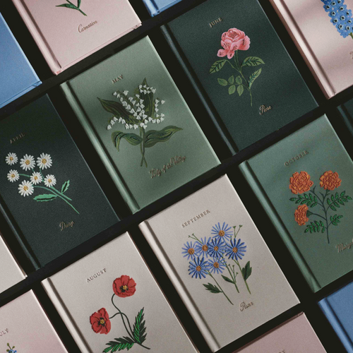 Birth Month Mini Embroidered Journals