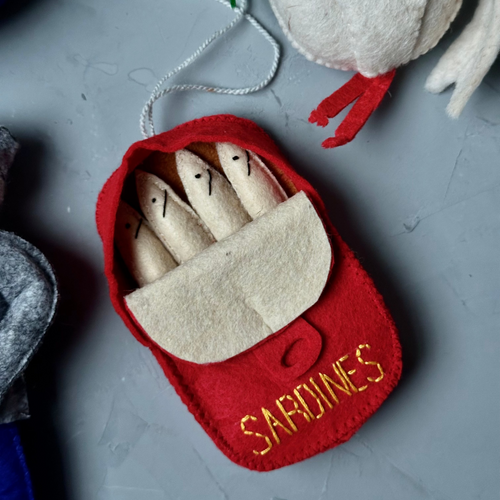 Sardine Felt Ornament